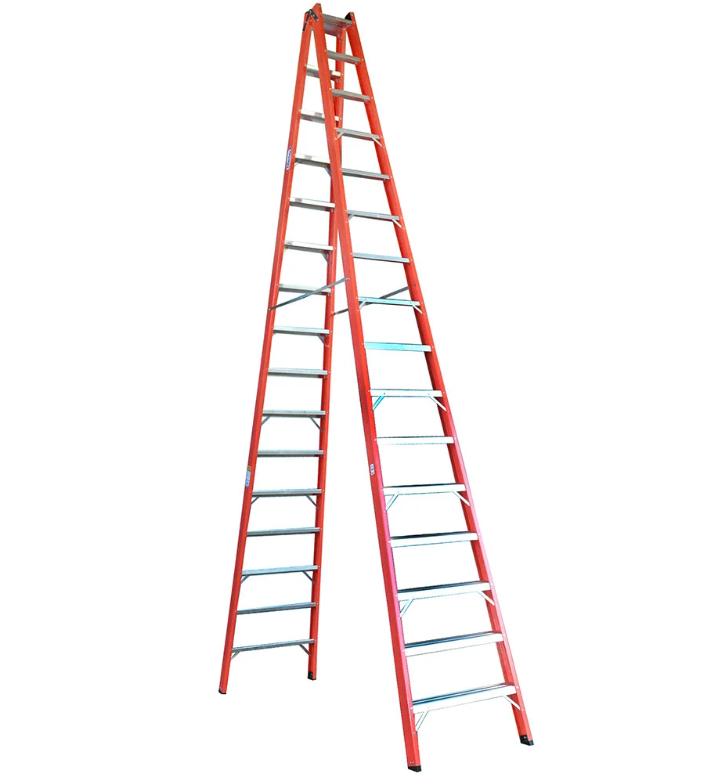 ESCALERA DOBLE ACCESO FIBRA DE VIDRIO 16P